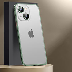 Custodia Lusso Metallo Laterale e Plastica Cover JL2 per Apple iPhone 14 Verde