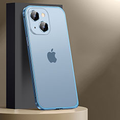 Custodia Lusso Metallo Laterale e Plastica Cover JL2 per Apple iPhone 15 Blu
