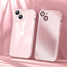 Custodia Lusso Metallo Laterale e Plastica Cover LF1 per Apple iPhone 14 Oro Rosa