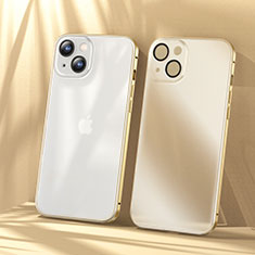 Custodia Lusso Metallo Laterale e Plastica Cover LF1 per Apple iPhone 14 Plus Oro