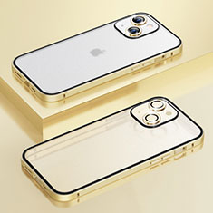 Custodia Lusso Metallo Laterale e Plastica Cover LF3 per Apple iPhone 14 Oro