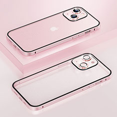 Custodia Lusso Metallo Laterale e Plastica Cover LF3 per Apple iPhone 14 Oro Rosa