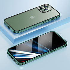 Custodia Lusso Metallo Laterale e Plastica Cover LF4 per Apple iPhone 13 Pro Max Verde