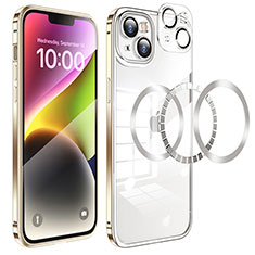 Custodia Lusso Metallo Laterale e Plastica Cover LF5 per Apple iPhone 14 Oro