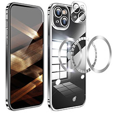 Custodia Lusso Metallo Laterale e Plastica Cover LF5 per Apple iPhone 15 Nero