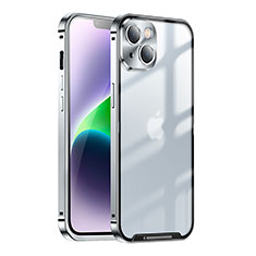 Custodia Lusso Metallo Laterale e Plastica Cover LK1 per Apple iPhone 14 Plus Argento