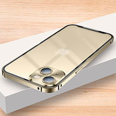 Custodia Lusso Metallo Laterale e Plastica Cover LK2 per Apple iPhone 14 Oro