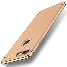 Custodia Lusso Metallo Laterale e Plastica Cover M01 per Apple iPhone 7 Plus Oro