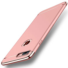 Custodia Lusso Metallo Laterale e Plastica Cover M01 per Apple iPhone 7 Plus Oro Rosa