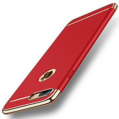 Custodia Lusso Metallo Laterale e Plastica Cover M01 per Apple iPhone 7 Plus Rosso