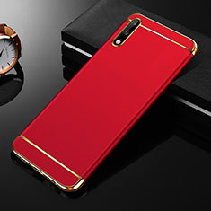 Custodia Lusso Metallo Laterale e Plastica Cover M01 per Huawei Enjoy 10 Rosso