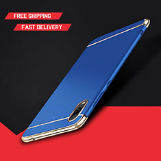 Custodia Lusso Metallo Laterale e Plastica Cover M01 per Huawei Enjoy 9 Blu