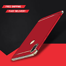 Custodia Lusso Metallo Laterale e Plastica Cover M01 per Huawei Enjoy 9 Plus Rosso