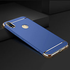 Custodia Lusso Metallo Laterale e Plastica Cover M01 per Huawei Honor V10 Lite Blu