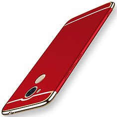 Custodia Lusso Metallo Laterale e Plastica Cover M01 per Huawei Honor V9 Play Rosso