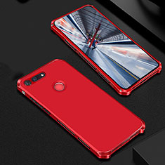 Custodia Lusso Metallo Laterale e Plastica Cover M01 per Huawei Honor View 20 Rosso