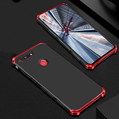 Custodia Lusso Metallo Laterale e Plastica Cover M01 per Huawei Honor View 20 Rosso e Nero
