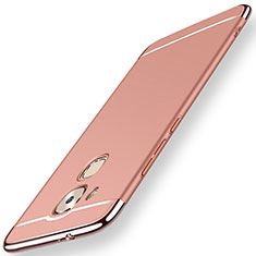 Custodia Lusso Metallo Laterale e Plastica Cover M01 per Huawei Mate 7 Oro Rosa