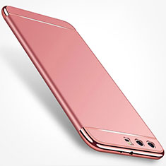 Custodia Lusso Metallo Laterale e Plastica Cover M01 per Huawei P10 Plus Oro Rosa