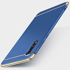 Custodia Lusso Metallo Laterale e Plastica Cover M01 per Huawei P20 Pro Blu