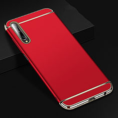 Custodia Lusso Metallo Laterale e Plastica Cover M01 per Huawei Y9s Rosso