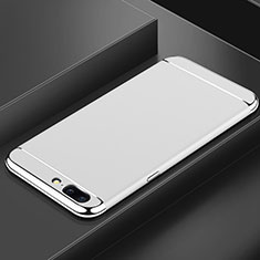 Custodia Lusso Metallo Laterale e Plastica Cover M01 per OnePlus 5T A5010 Argento