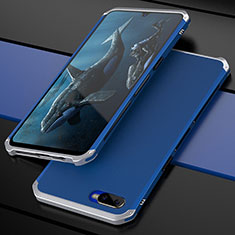 Custodia Lusso Metallo Laterale e Plastica Cover M01 per Oppo RX17 Neo Cielo Blu