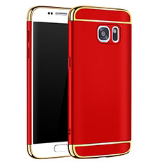Custodia Lusso Metallo Laterale e Plastica Cover M01 per Samsung Galaxy S7 G930F G930FD Rosso
