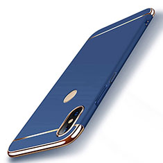 Custodia Lusso Metallo Laterale e Plastica Cover M01 per Xiaomi Mi 8 Blu