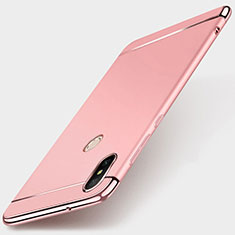 Custodia Lusso Metallo Laterale e Plastica Cover M01 per Xiaomi Redmi 6 Pro Oro Rosa