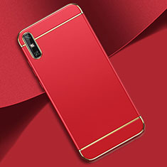 Custodia Lusso Metallo Laterale e Plastica Cover M02 per Huawei Enjoy 10e Rosso