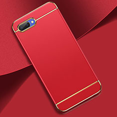 Custodia Lusso Metallo Laterale e Plastica Cover M02 per Oppo A12e Rosso