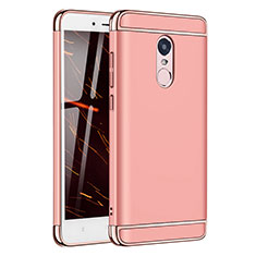 Custodia Lusso Metallo Laterale e Plastica Cover M02 per Xiaomi Redmi Note 4X High Edition Oro Rosa