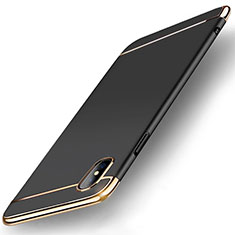Custodia Lusso Metallo Laterale e Plastica Cover M05 per Apple iPhone Xs Max Nero