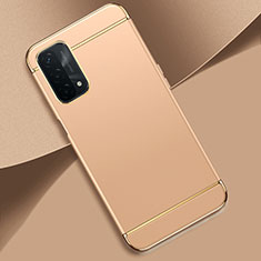 Custodia Lusso Metallo Laterale e Plastica Cover P02 per Oppo A93 5G Oro