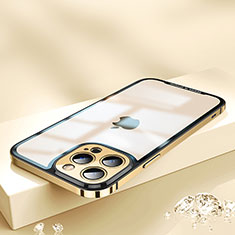 Custodia Lusso Metallo Laterale e Plastica Cover QC2 per Apple iPhone 12 Pro Max Viola