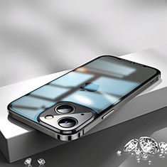 Custodia Lusso Metallo Laterale e Plastica Cover QC2 per Apple iPhone 14 Nero