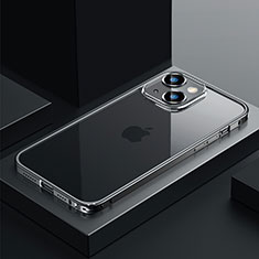 Custodia Lusso Metallo Laterale e Plastica Cover QC4 per Apple iPhone 14 Nero
