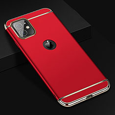 Custodia Lusso Metallo Laterale e Plastica Cover T01 per Apple iPhone 11 Rosso