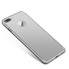 Custodia Lusso Metallo Laterale e Plastica Cover T01 per Apple iPhone 7 Plus Argento