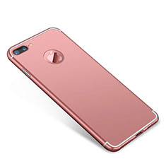 Custodia Lusso Metallo Laterale e Plastica Cover T01 per Apple iPhone 7 Plus Oro Rosa