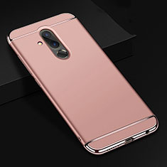 Custodia Lusso Metallo Laterale e Plastica Cover T01 per Huawei Mate 20 Lite Oro Rosa