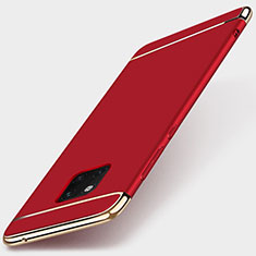 Custodia Lusso Metallo Laterale e Plastica Cover T01 per Huawei Mate 20 Pro Rosso