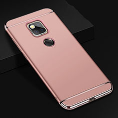 Custodia Lusso Metallo Laterale e Plastica Cover T01 per Huawei Mate 20 X 5G Oro Rosa