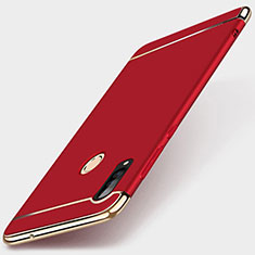 Custodia Lusso Metallo Laterale e Plastica Cover T01 per Huawei P30 Lite Rosso
