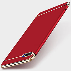 Custodia Lusso Metallo Laterale e Plastica Cover T01 per Oppo K1 Rosso