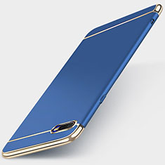 Custodia Lusso Metallo Laterale e Plastica Cover T01 per Oppo R15X Blu