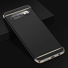 Custodia Lusso Metallo Laterale e Plastica Cover T01 per Samsung Galaxy S10 Nero