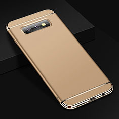 Custodia Lusso Metallo Laterale e Plastica Cover T01 per Samsung Galaxy S10e Oro