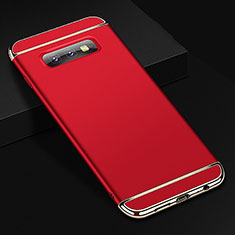 Custodia Lusso Metallo Laterale e Plastica Cover T01 per Samsung Galaxy S10e Rosso